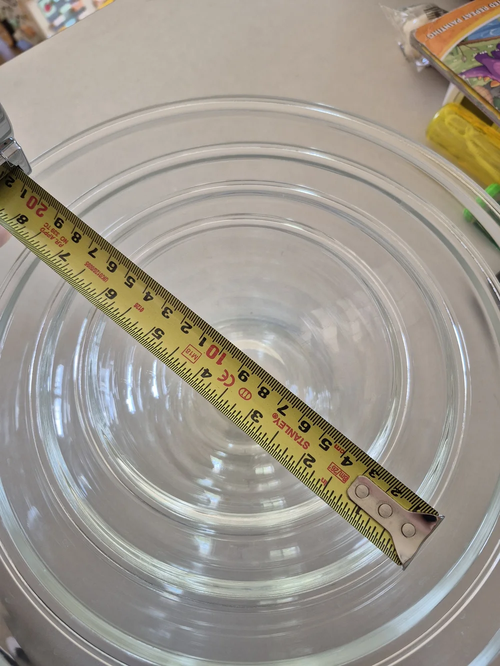 4-Piece Clear Glass Nesting Mixing Bowl Set